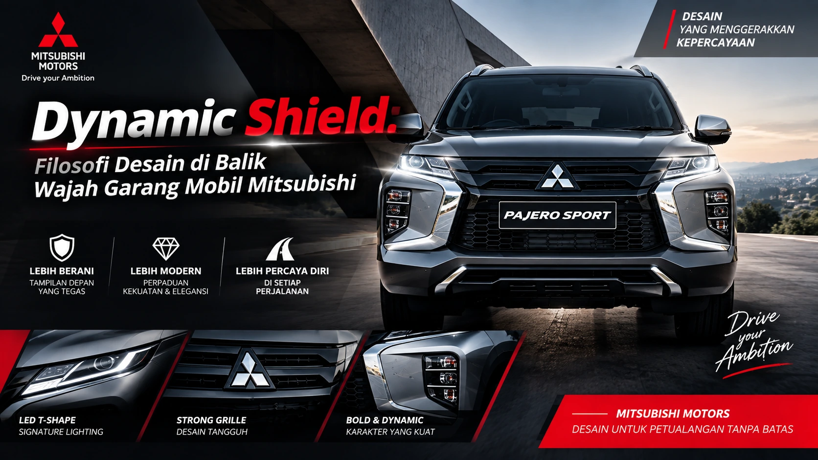 Dynamic Shield: Filosofi Desain di Balik Wajah Garang Mobil Mitsubishi