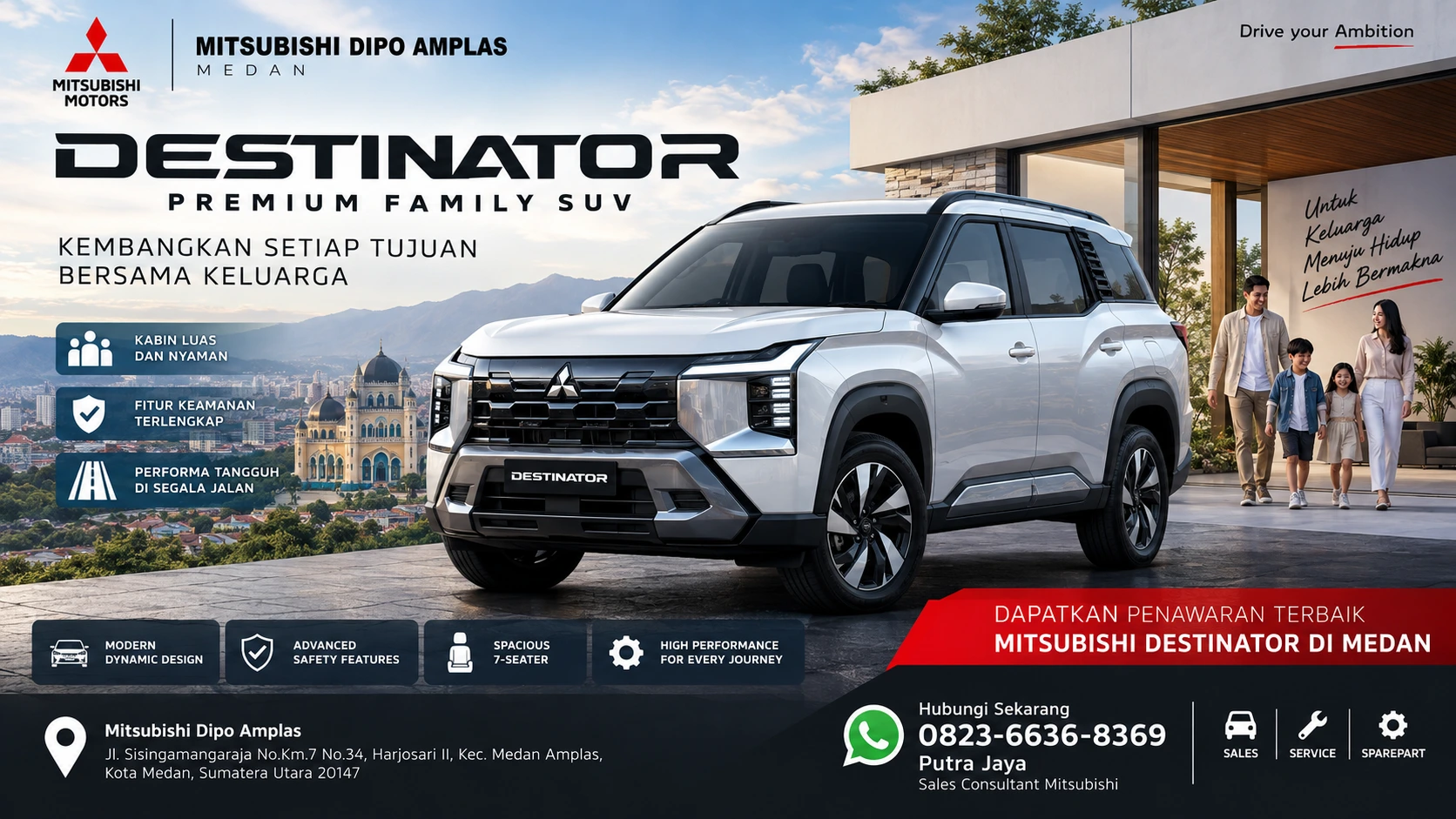 Mitsubishi Destinator Medan: Harga, DP dan Simulasi Kredit Terbaru