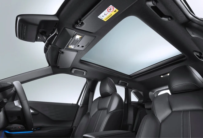 Frameless Panoramic Roof with Electric Shade