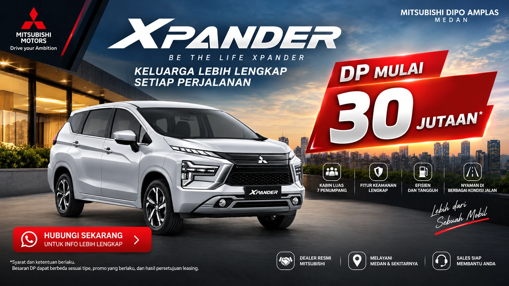 Mitsubishi Xpander DP Mulai 30 Jutaan